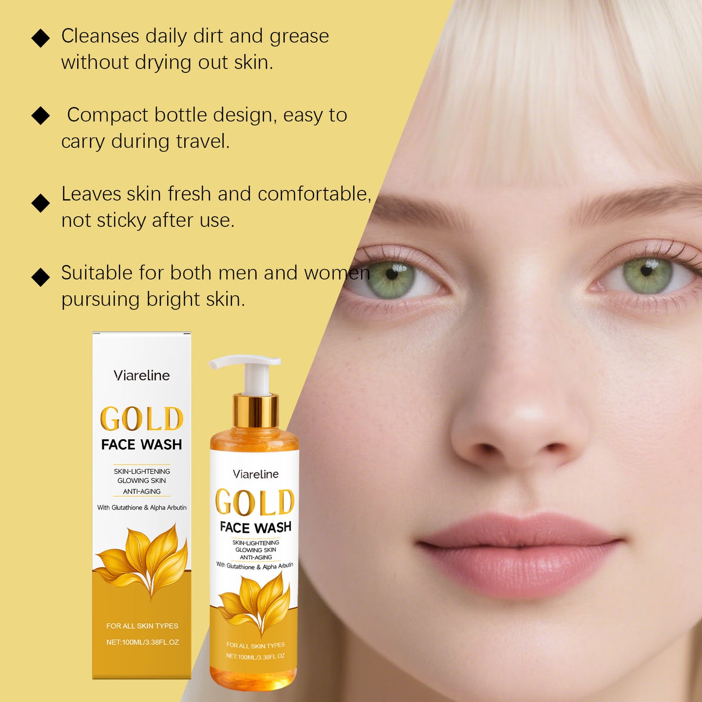 Golden Moisturizing Facial Skin Cleanser