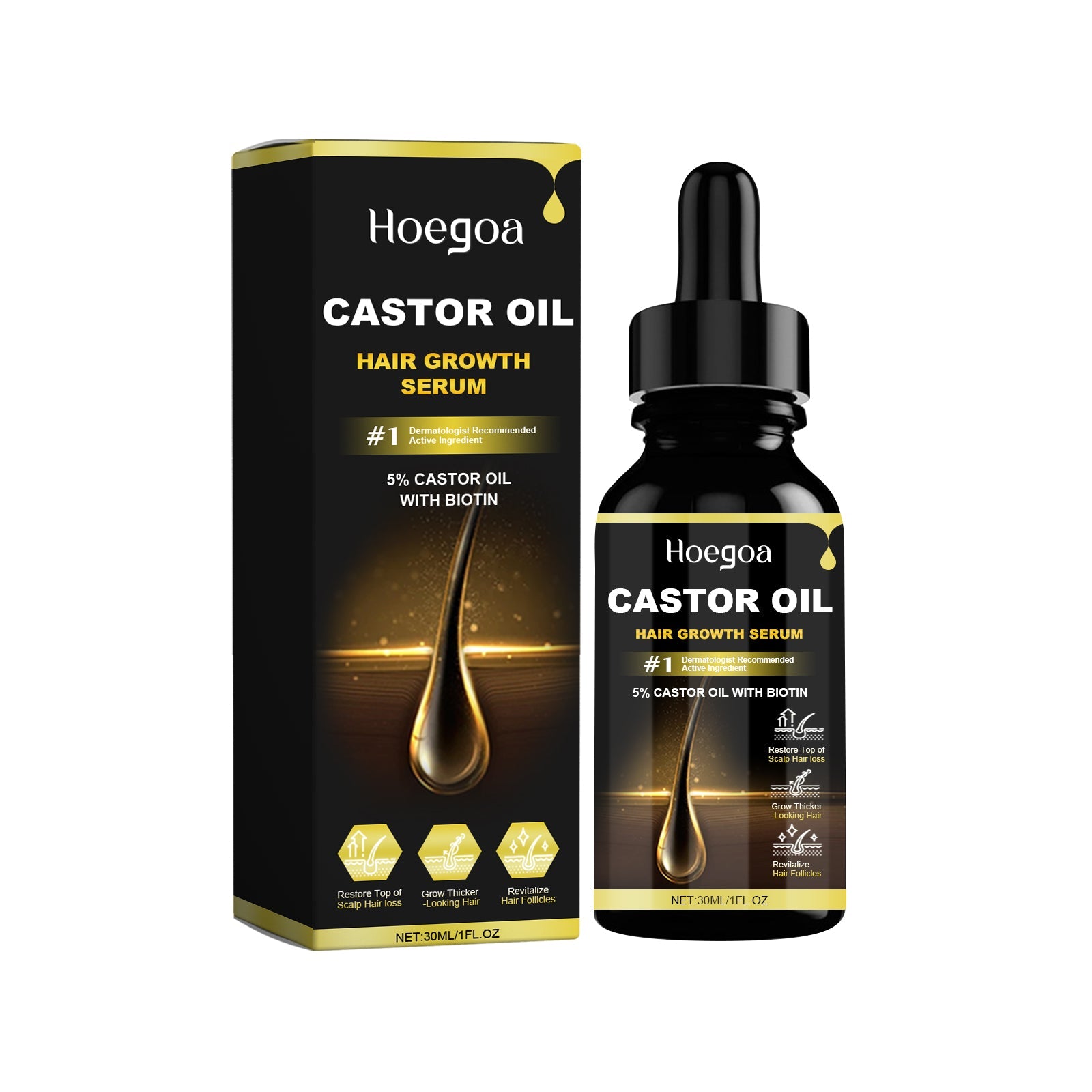 HOEGOA Hair Growth Serum, Dense Hair Repair Dry And Irritated Hair Moisturizing Hair Dense Hair Care Essential Oil